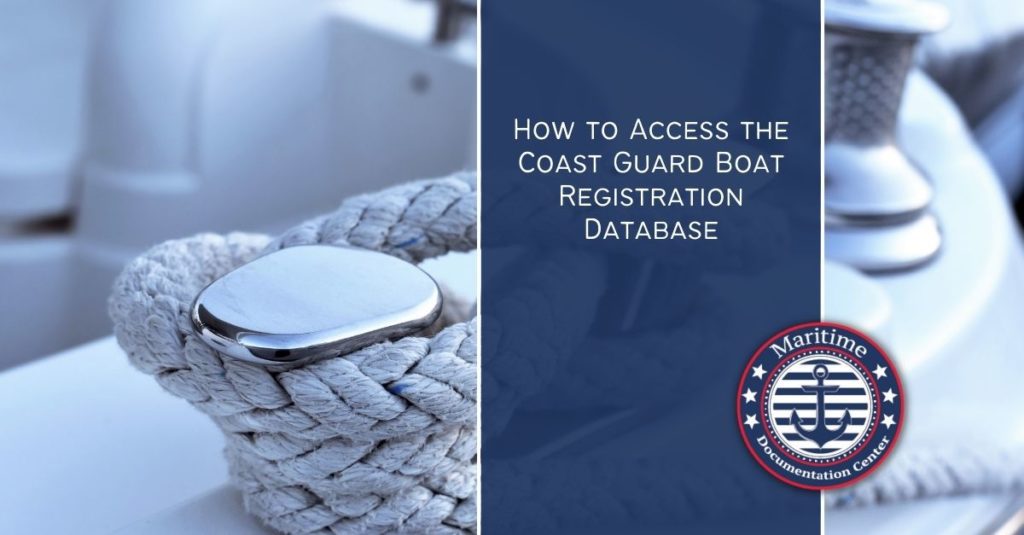 Coast Guard Boat Registration Database